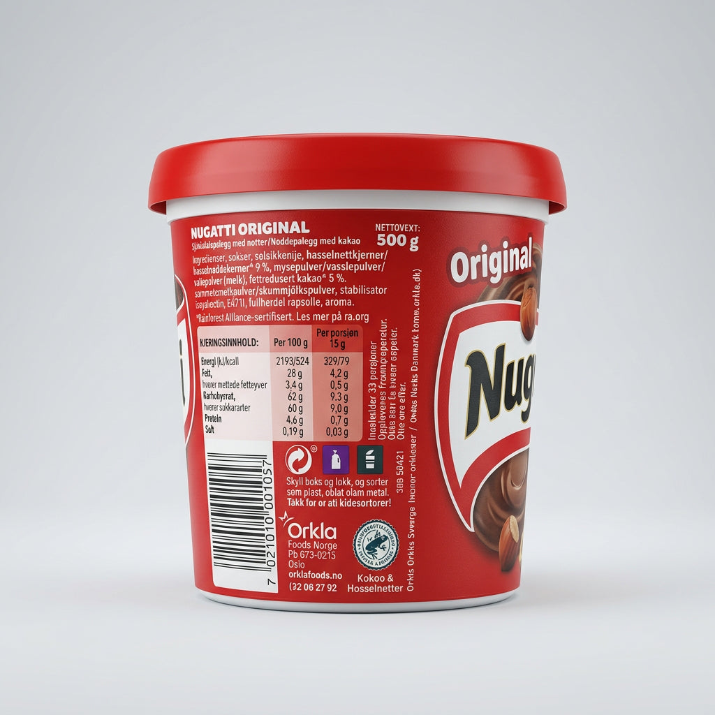 Nugatti Chocolate Hazelnut Spread, 17.6 oz (500g)