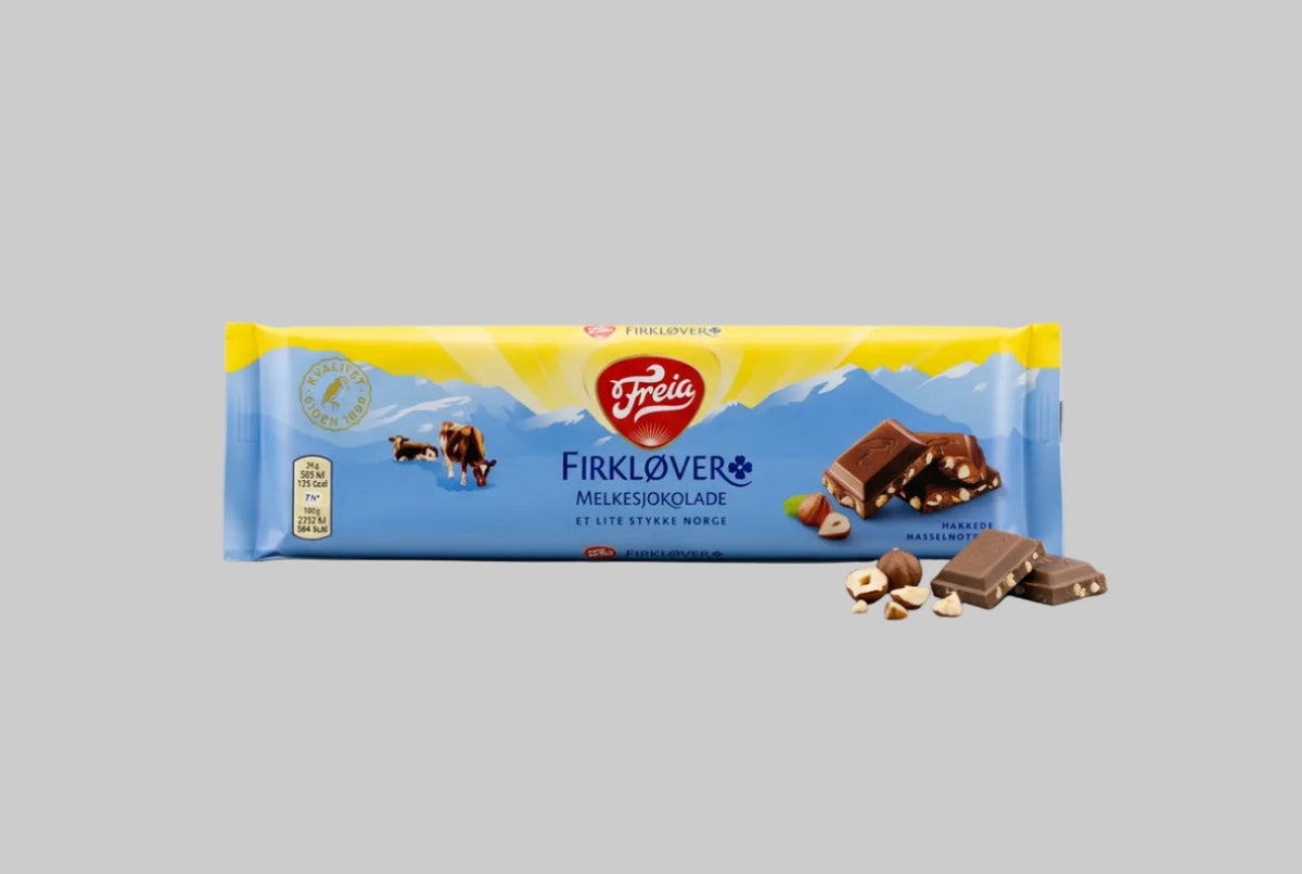 Freia Firklover Milk Chocolate with Hazelnuts, 2.1 oz (60g)
