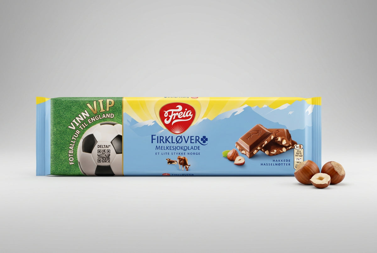 Freia Firklover Milk Chocolate with Hazelnuts, 7.05 oz (200g)
