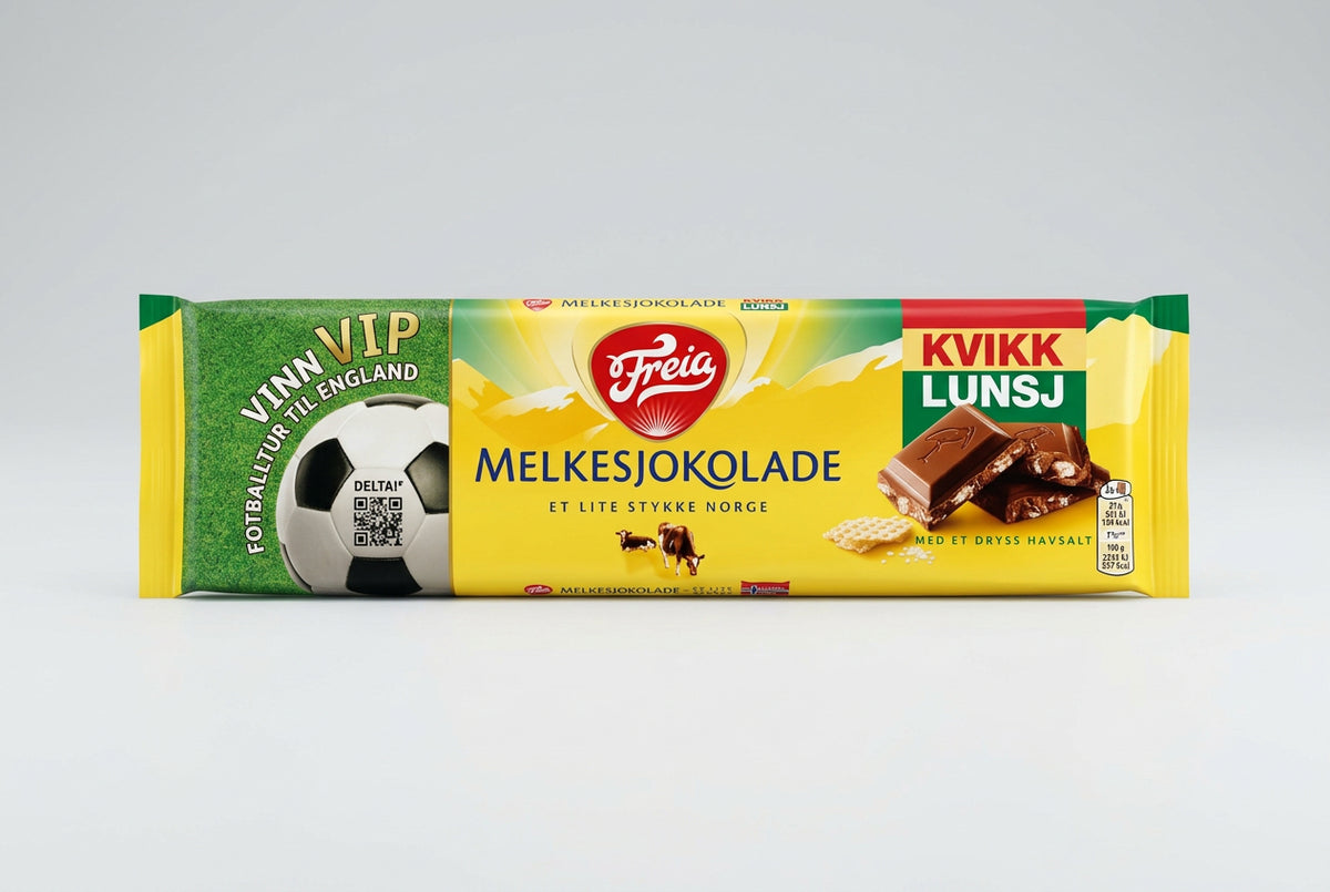 Freia Milk Chocolate with Kvikk Lunsj, 7.05 oz (200g)