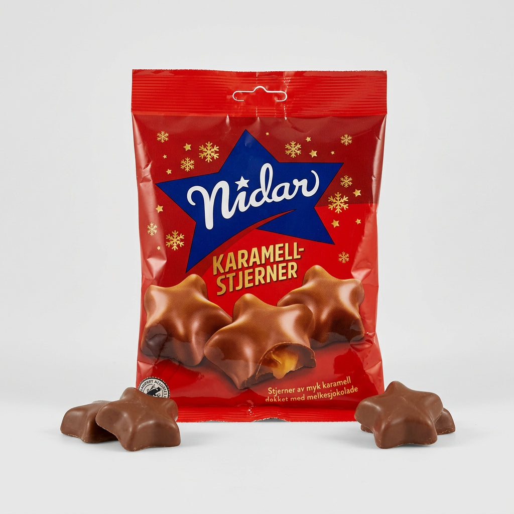 Nidar Milk Chocolate Stars with Soft Caramel, 6.5 oz (183g)