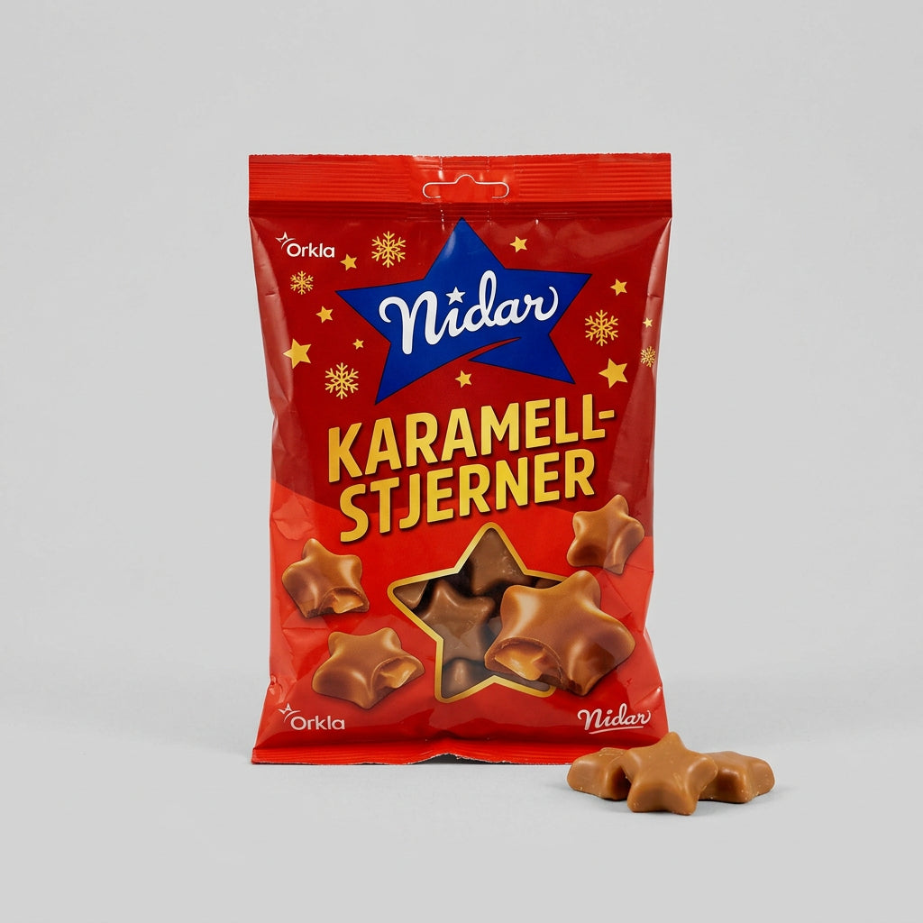 Nidar Milk Chocolate Stars with Soft Caramel, 6.5 oz (183g)