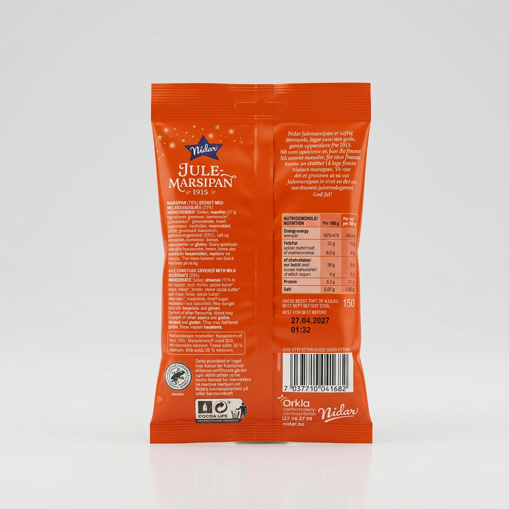 Nidar Jule-Marsipan 150g
