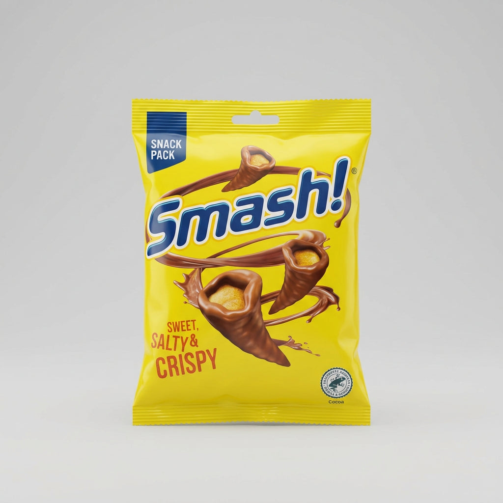 Nidar Smash! Salted Chocolate Corn Snacks, 3.5 oz (100g)
