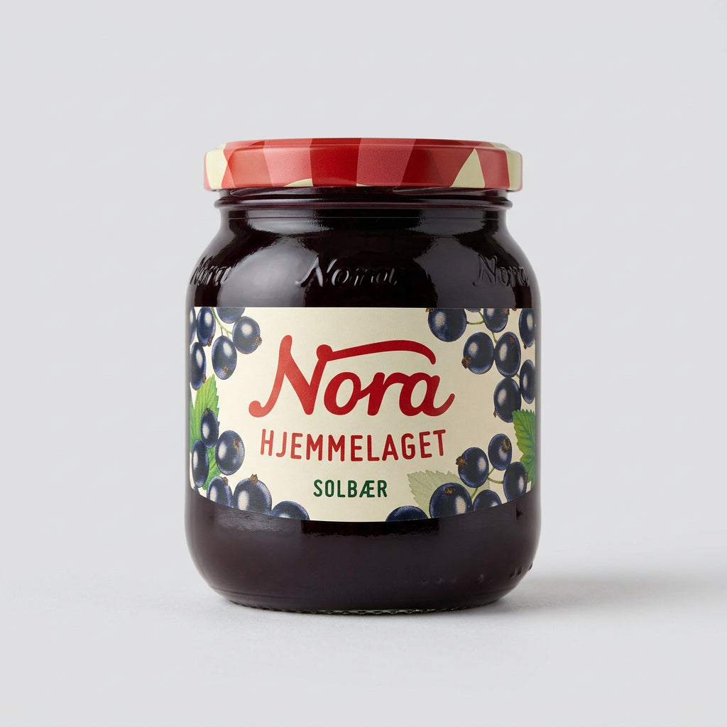 Nora Homemade Blackcurrant Preserve 40%, 14.1 oz (400g)