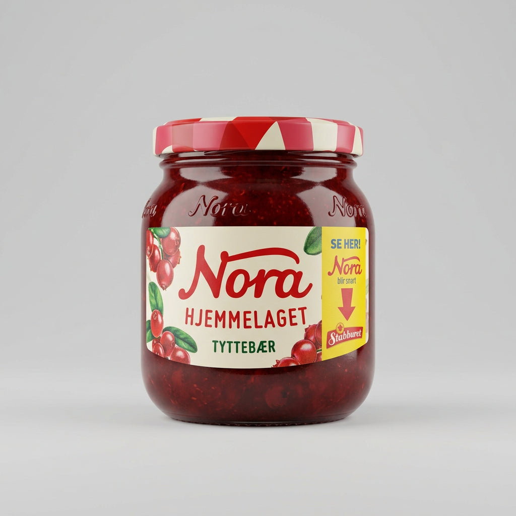 Nora Homemade Lingonberry Preserve 61%, 14.1 oz (400g)