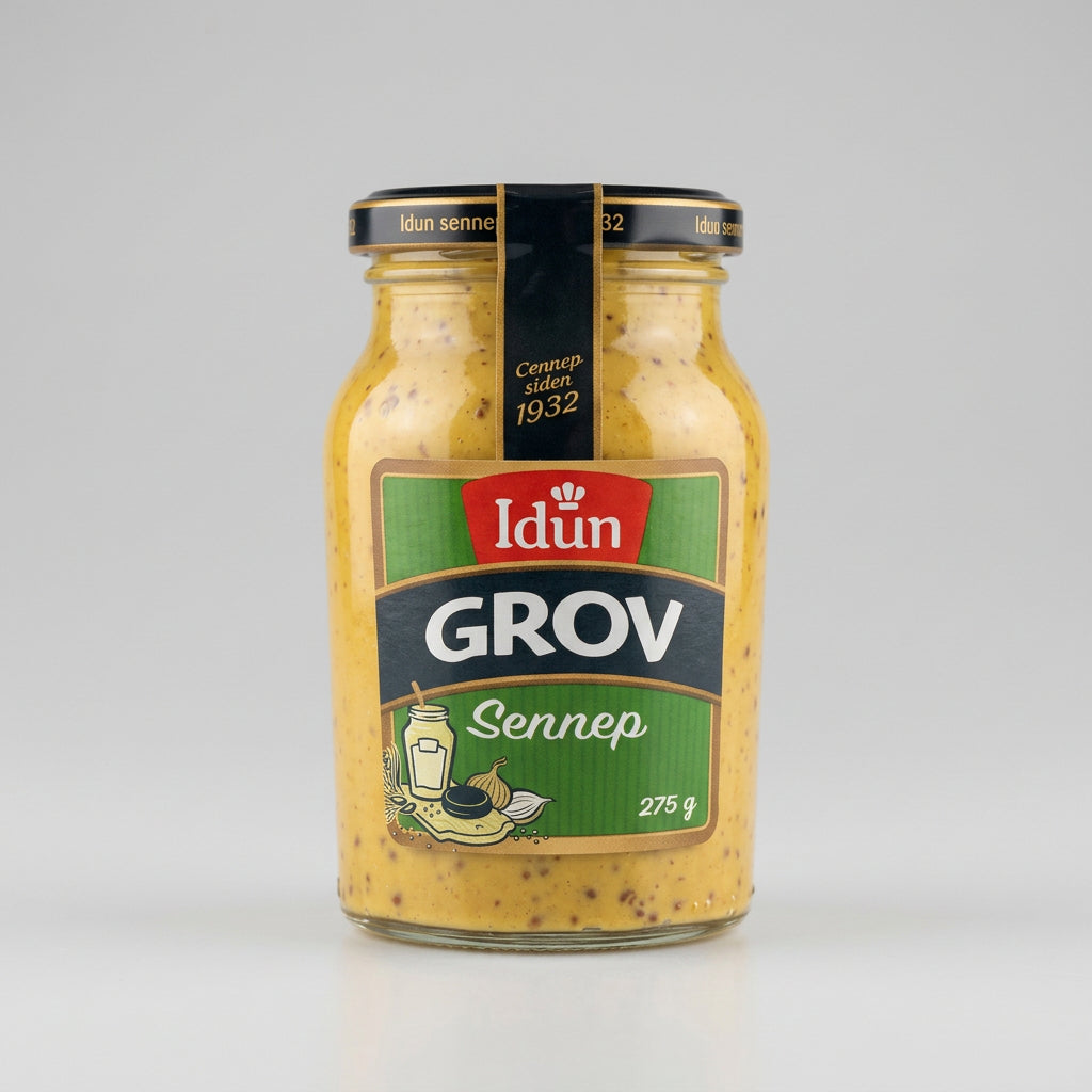 Norwegian Grainy Mustard, 9.7 oz (275g)