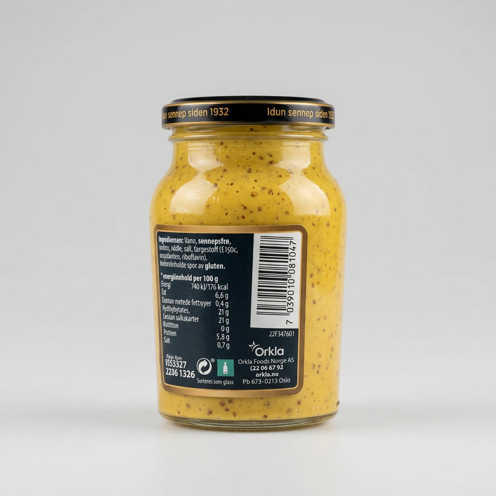 Norwegian Grainy Mustard, 9.7 oz (275g)