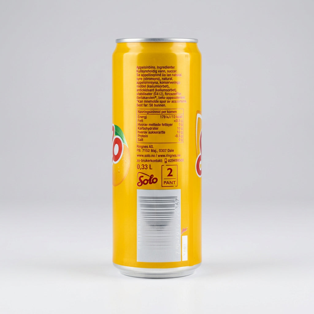 Solo Norwegian Orange Soda, 11.2 fl oz (330ml)