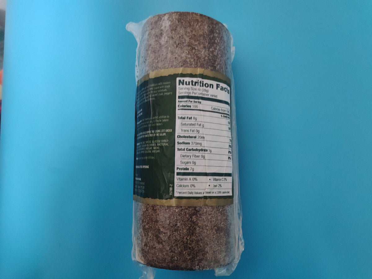 Freybe Pepper Salami — nutrition panel and ingredients