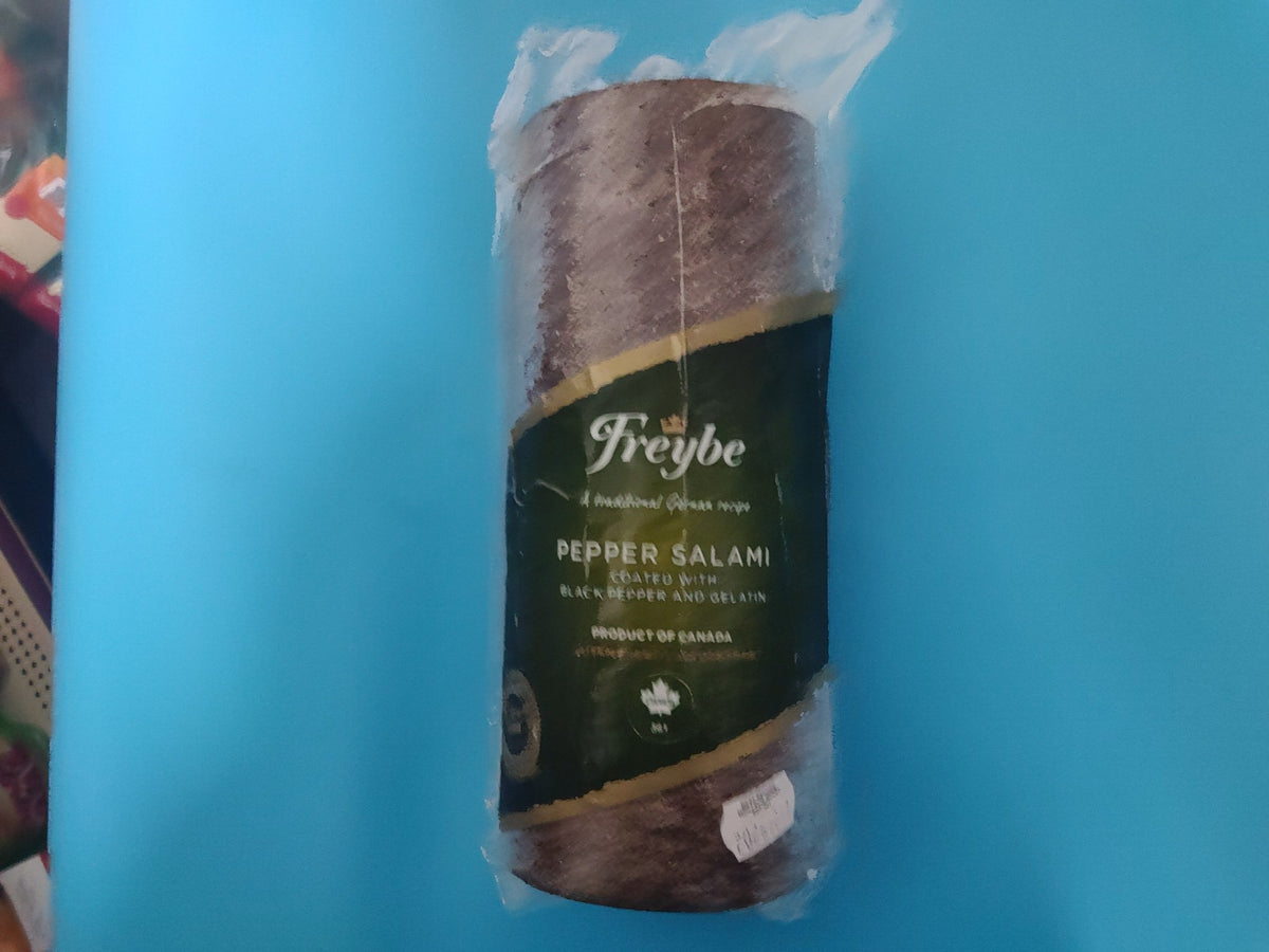 Freybe Pepper Salami — front label