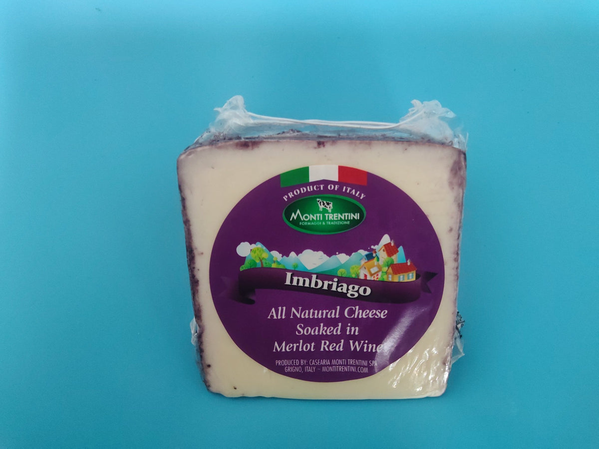 Monti Trentini Imbriago Merlot-Soaked Cheese, 7 oz (200g) — front of pack