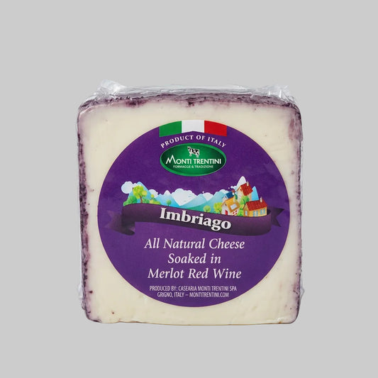 Monti Trentini Imbriago Merlot-Soaked Cheese, 7 oz (200g)