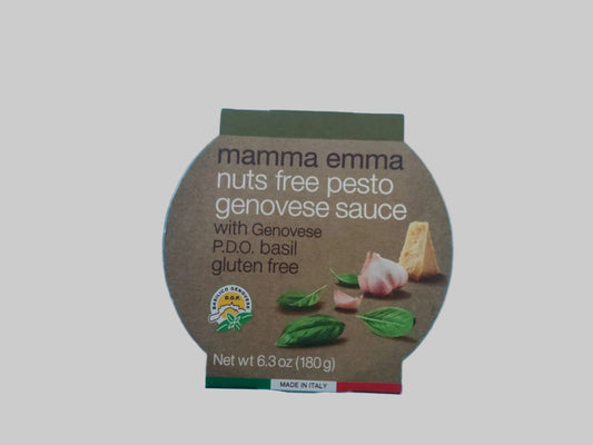 Mamma Emma Nut Free Pesto Genovese Sauce, 6.3 oz (180g)
