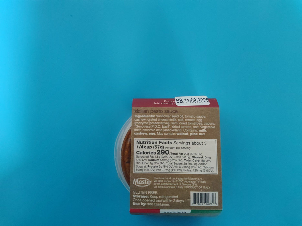 Mamma Emma Sicilian Pesto Sauce — ingredients, allergens and nutrition
