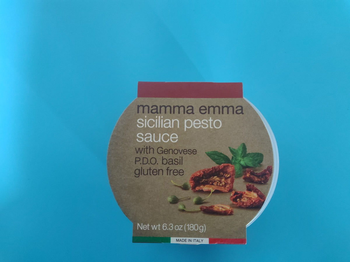 Mamma Emma Sicilian Pesto Sauce — front of tub
