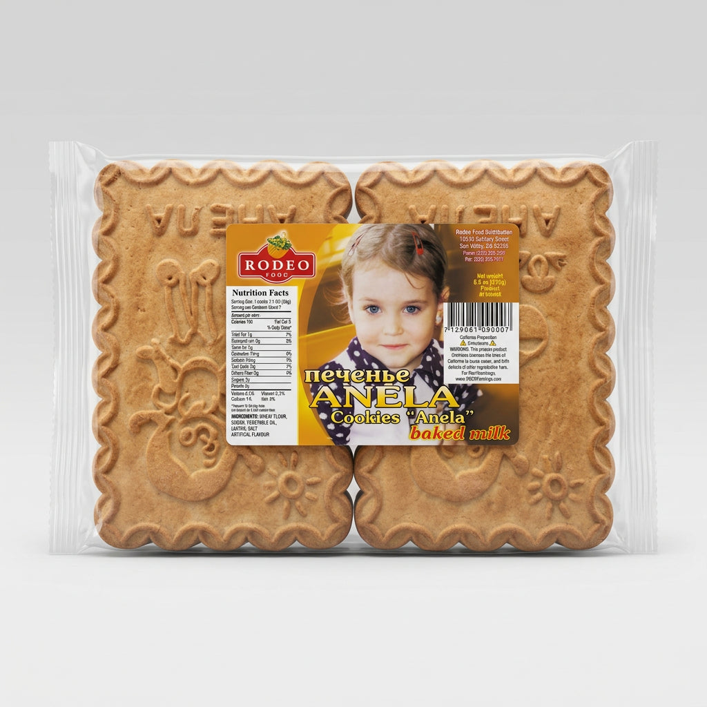 Anela Cookies Baked Milk, 8.8 oz (250g)