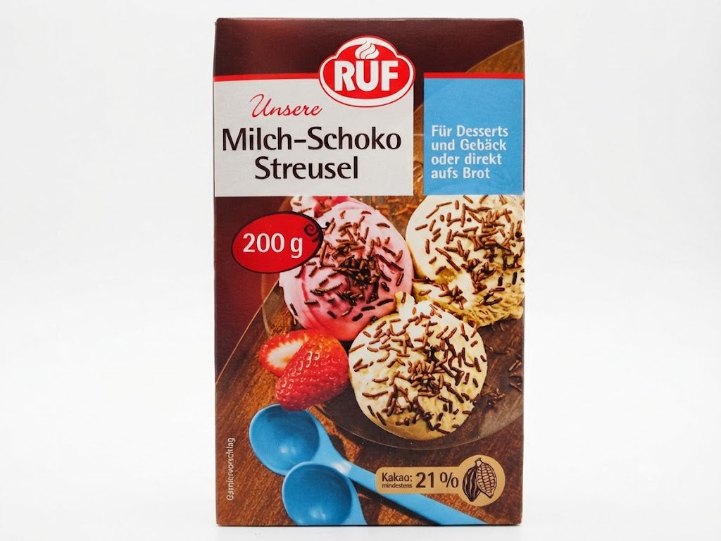 RUF Milk Chocolate Sprinkles (Milch-Schoko Streusel), 7.05 oz (200g)