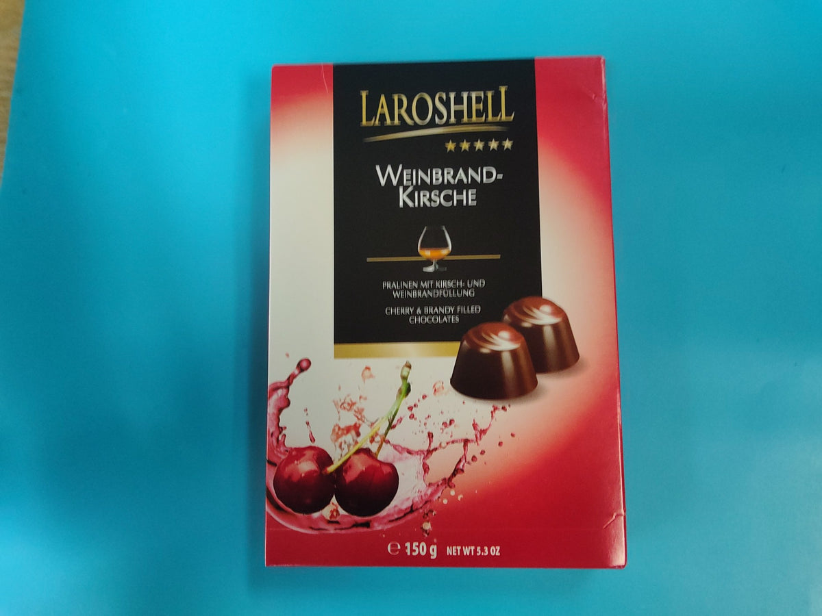 Laroshell Weinbrand-Kirsche Cherry & Brandy Filled Chocolates 150g
