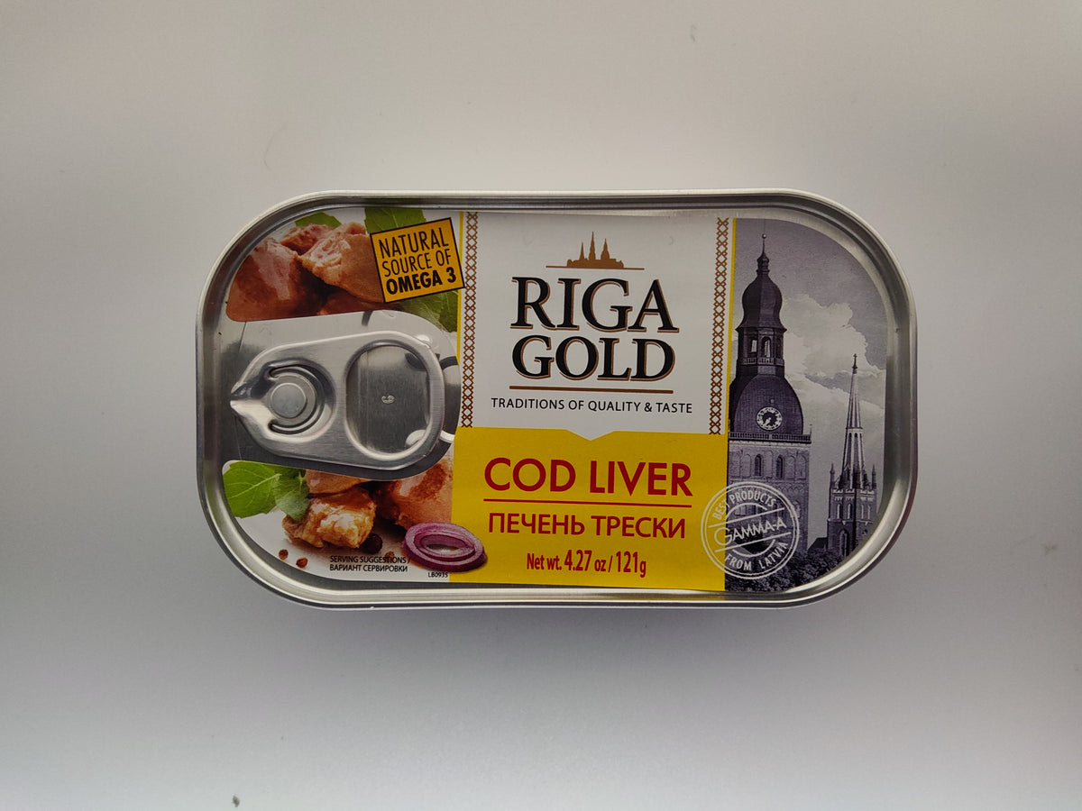 Riga Gold Cod Liver in Own Oil, 4.23 oz (120g)