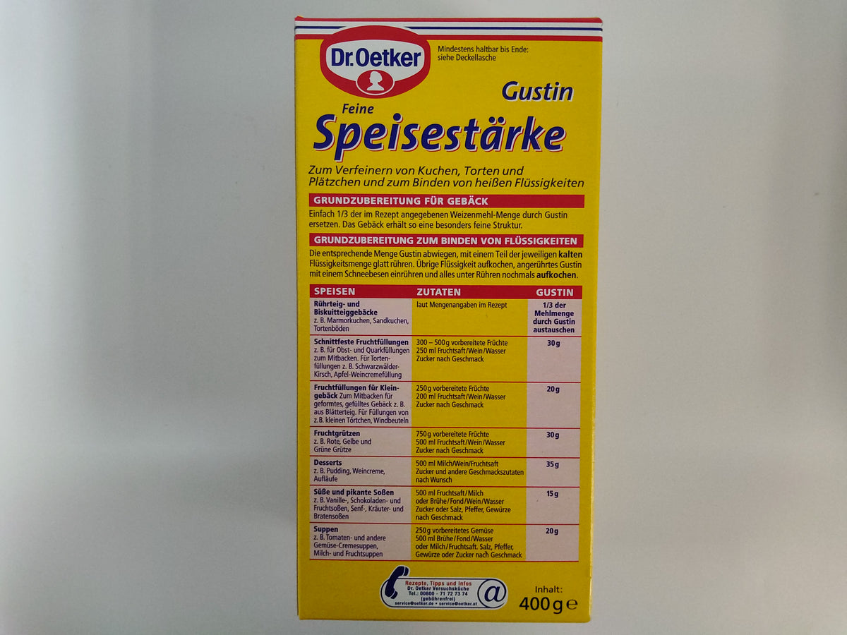 Dr. Oetker Gustin Fine Cornstarch, 8.8 oz (250g)