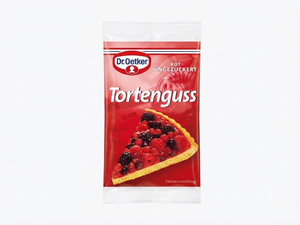 Dr. Oetker Tortenguss Rot Red Tart Glaze, 0.35 oz (10g)