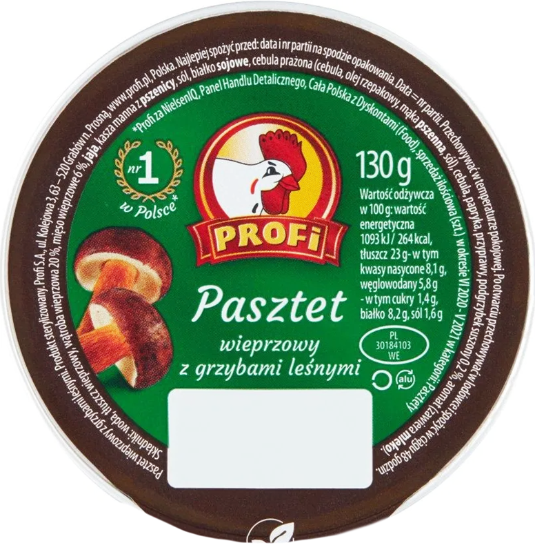 Profi Pâté with Forest Mushrooms, 4.6 oz (130g)