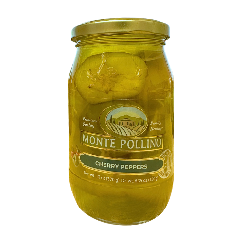 Monte Pollino Whole Cherry Peppers, 12 oz
