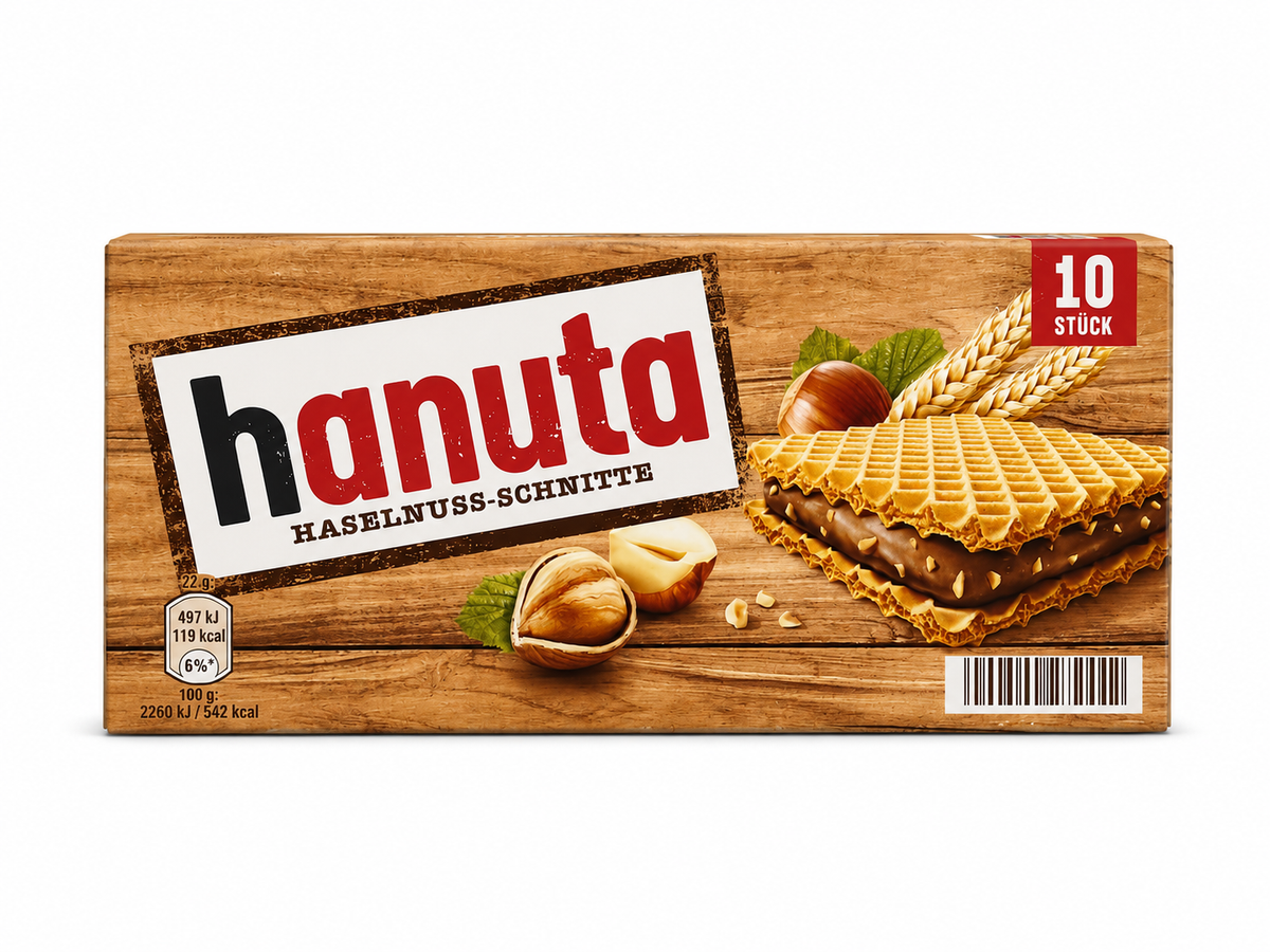 Ferrero Hanuta Hazelnut Wafer, 7.8 oz (220g)