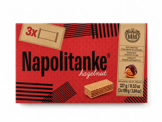 Kraš Napolitanke Hazelnut, 11.53 oz (327g)