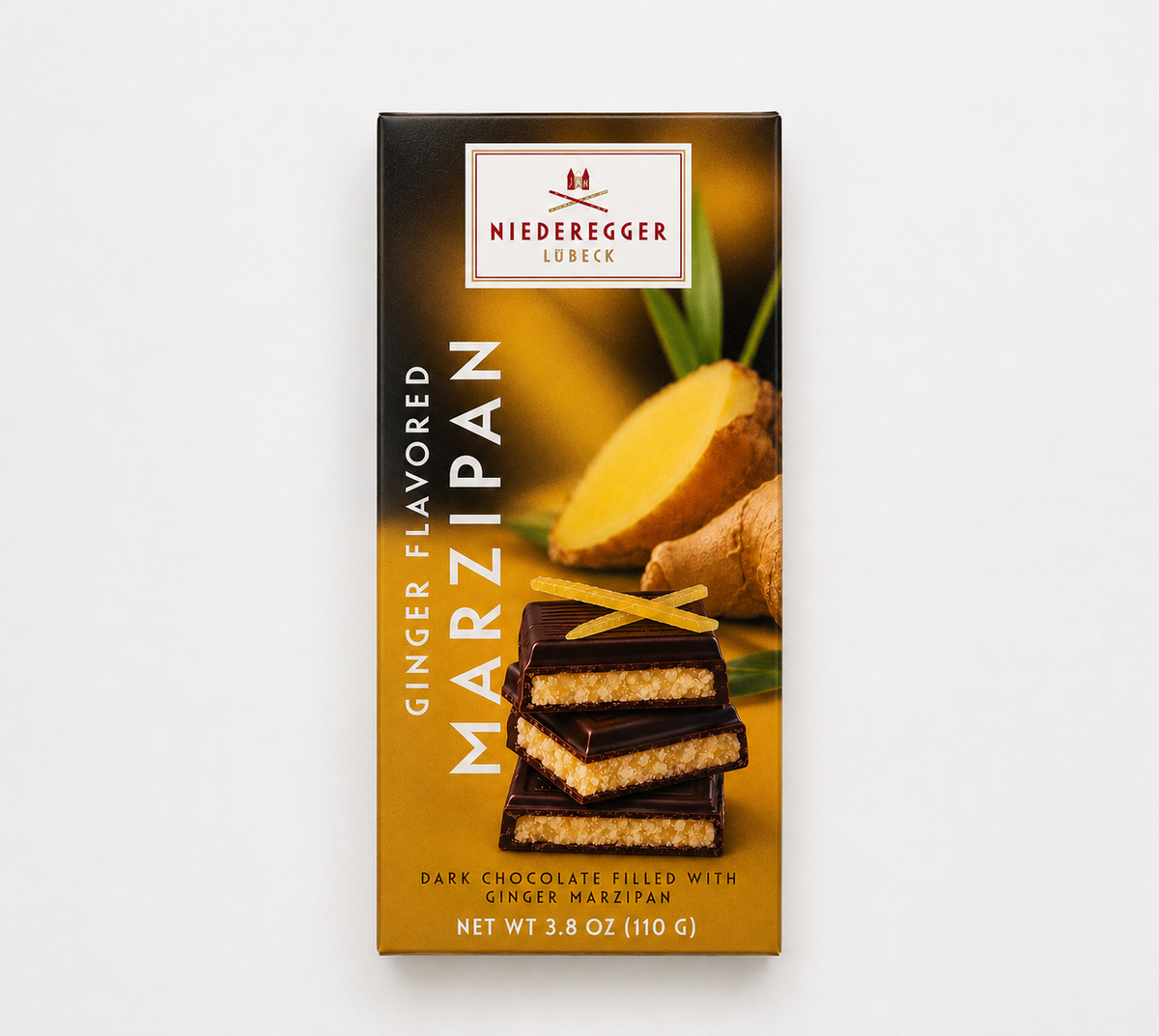 Niederegger Classic Marzipan Bar – 110g (Dark Chocolate Filled With Marzipan)