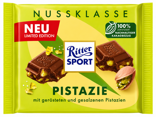 Ritter Sport Chocolate Bar, 3.5 oz (100g)