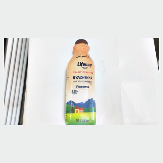 Lifeway Ryazhenka Cooked Cultured Milk 3.25%, 32 fl oz (946ml)