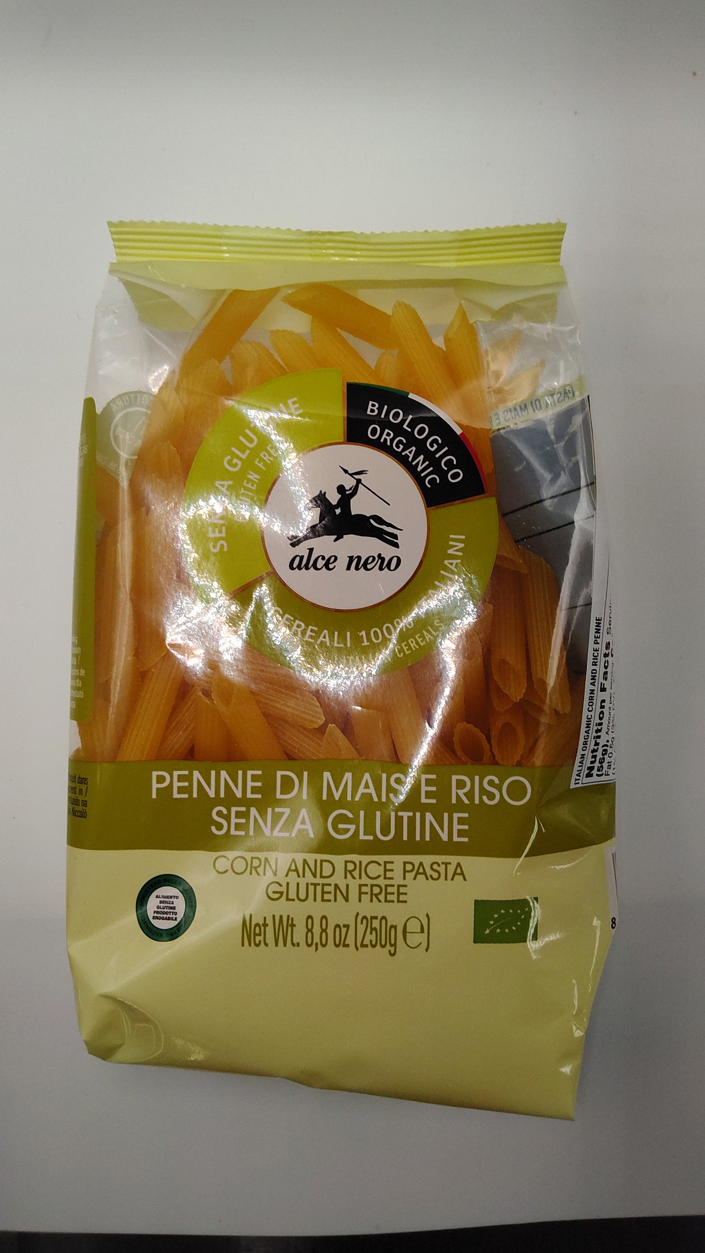 Alce Nero Organic Gluten Free Corn & Rice Fusilli, 8.8 oz (250g)