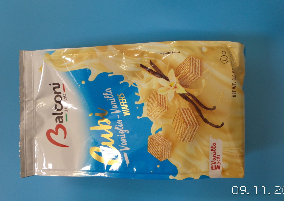 Balconi Cubi Vanilla Wafers, 8.8 oz (250g)