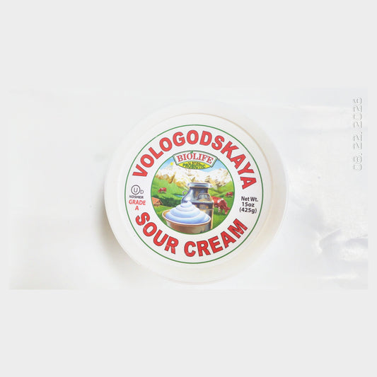 Biolife Vologodskaya Sour Cream, 15 oz (425g)