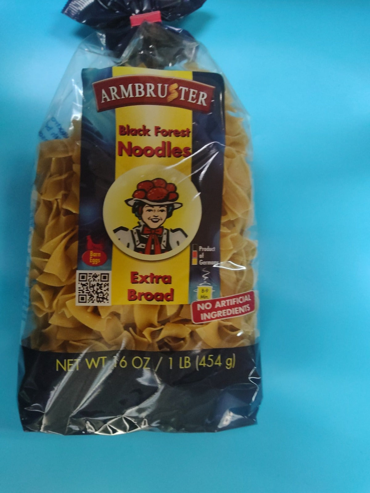 Armbruster Black Forest Extra Broad Noodles, 16.0 oz (454g) — front of pack
