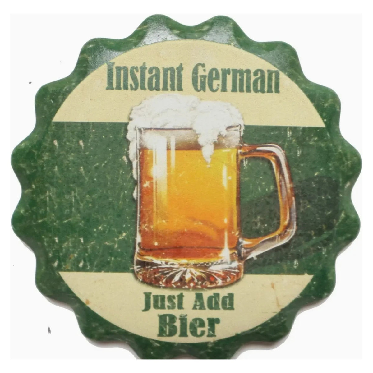 Instant German, Just Add Bier — Oktoberfest Coasters, Set of 4 — front