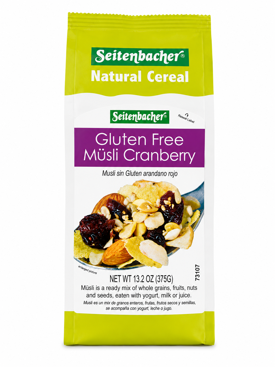 Seitenbacher Gluten Free Musli Cranberry, 13.2 oz (375g)