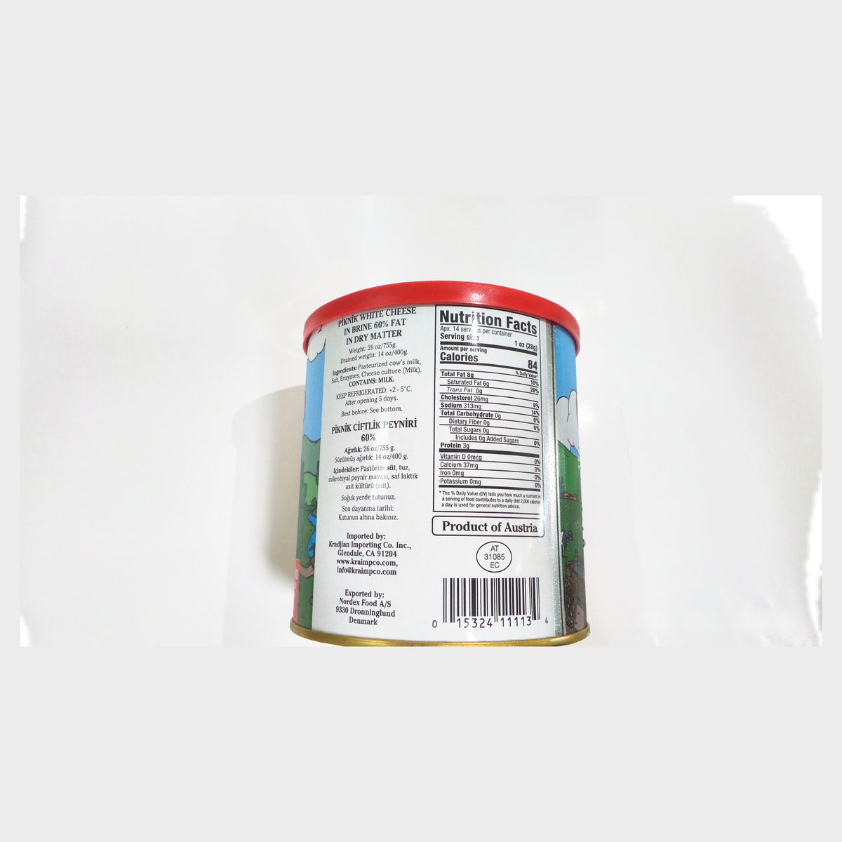Dairyland Piknik White Cheese in Brine 60%, 14 oz (400g) drained
