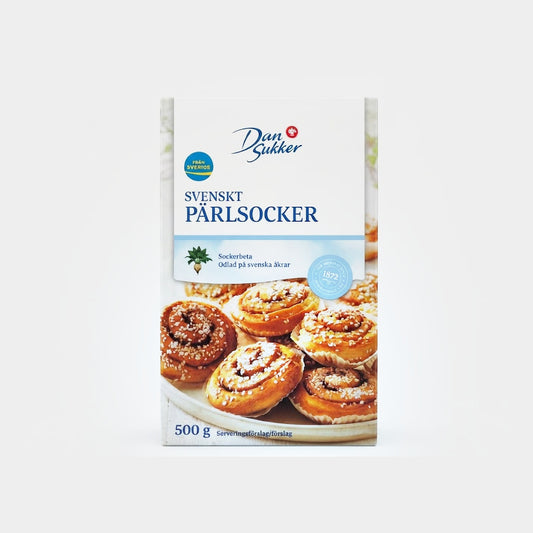 DanSukker Pearl Sugar (Pärlsocker), 17.6 oz (500g)