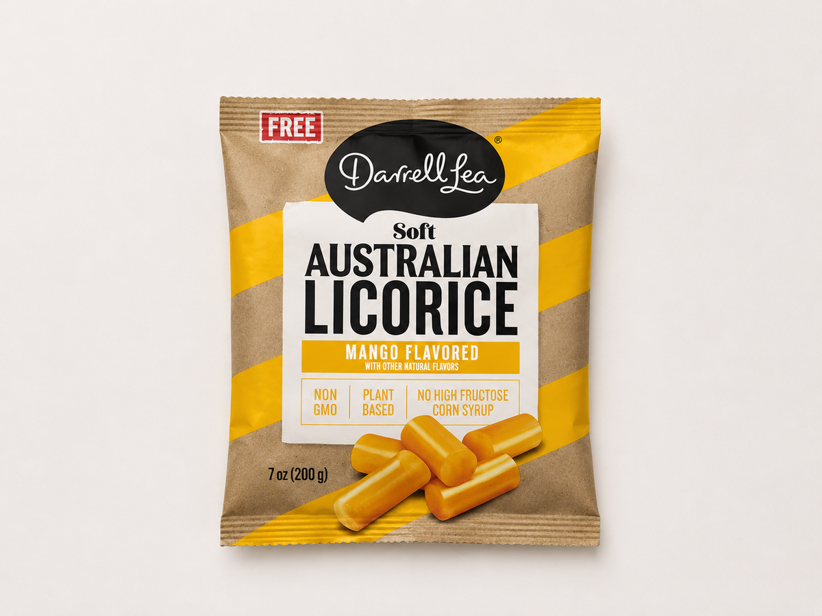 Darrell Lea Soft Australian Licorice – Mango, 7 oz (200g)