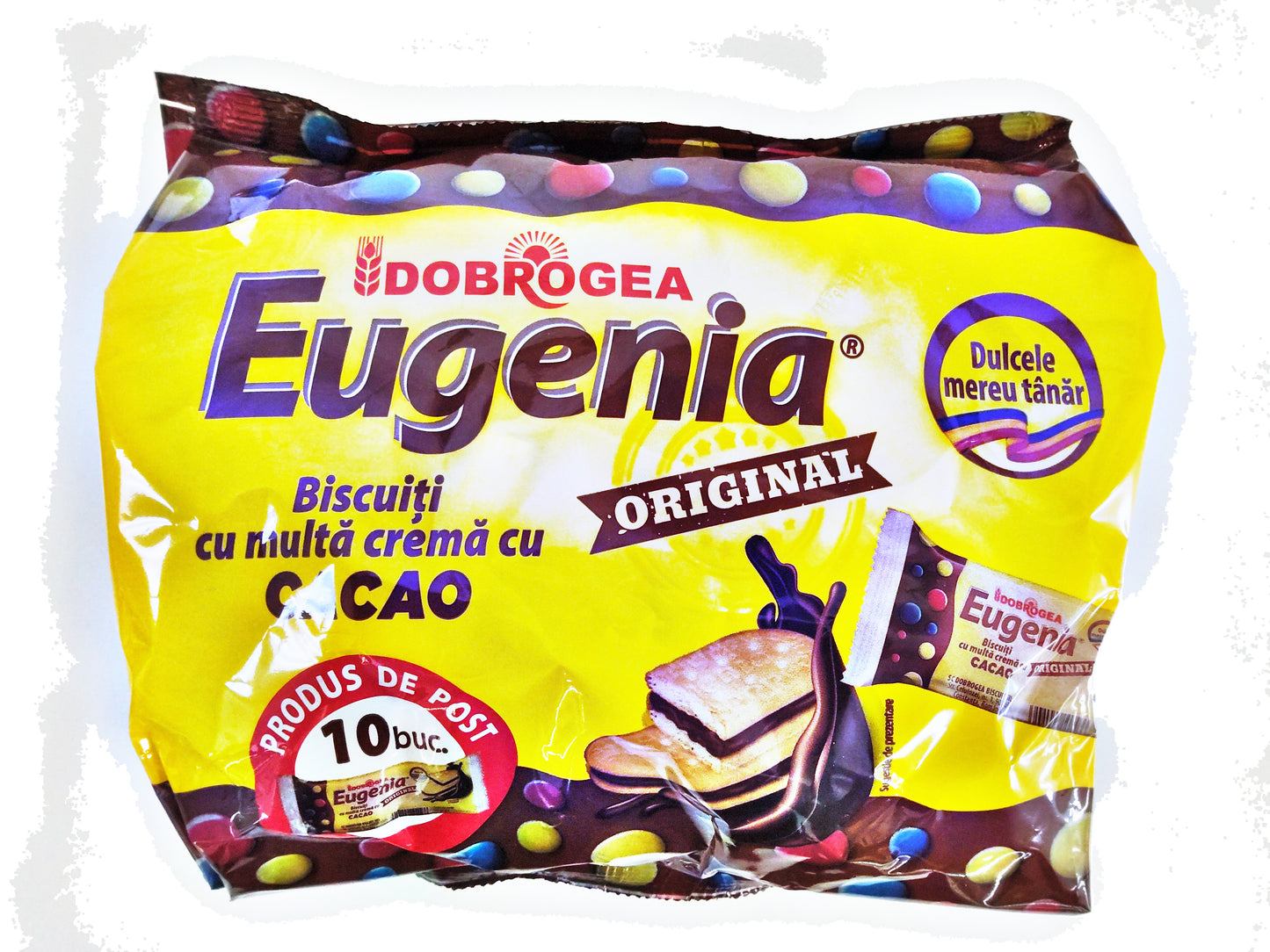 Dobrogea Eugenia Original Cocoa Cream Biscuits, 5.3 oz (150g)