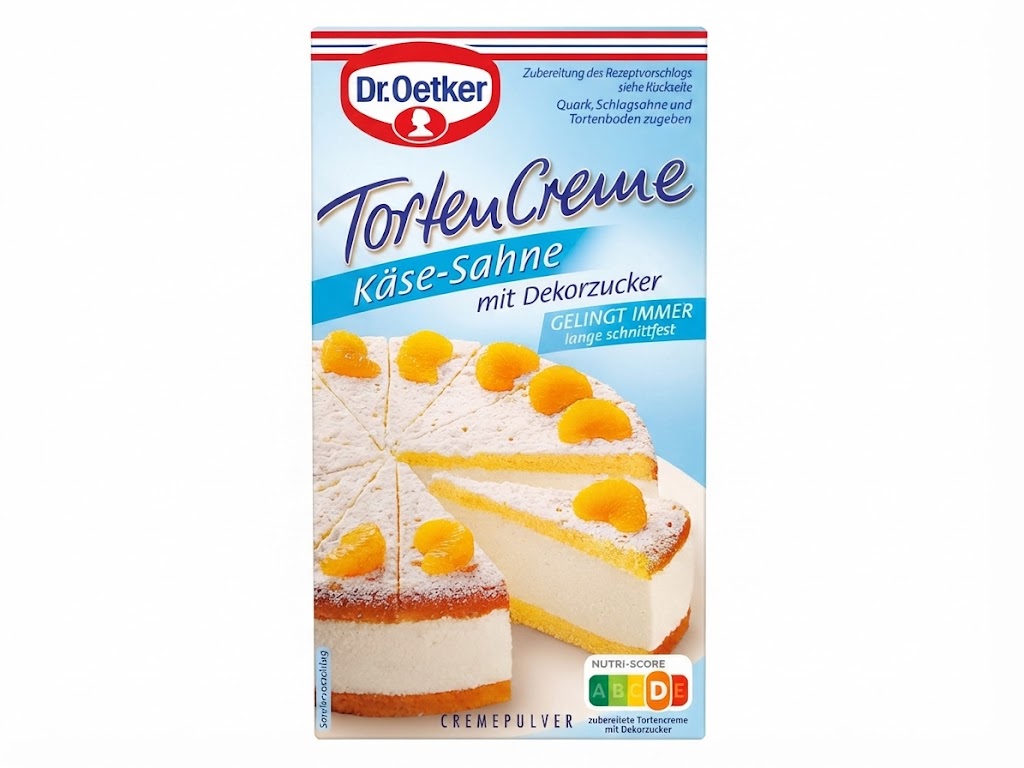 Dr. Oetker TortenCreme Käse-Sahne Cheesecake Cream Mix, 3.2 oz (90g)