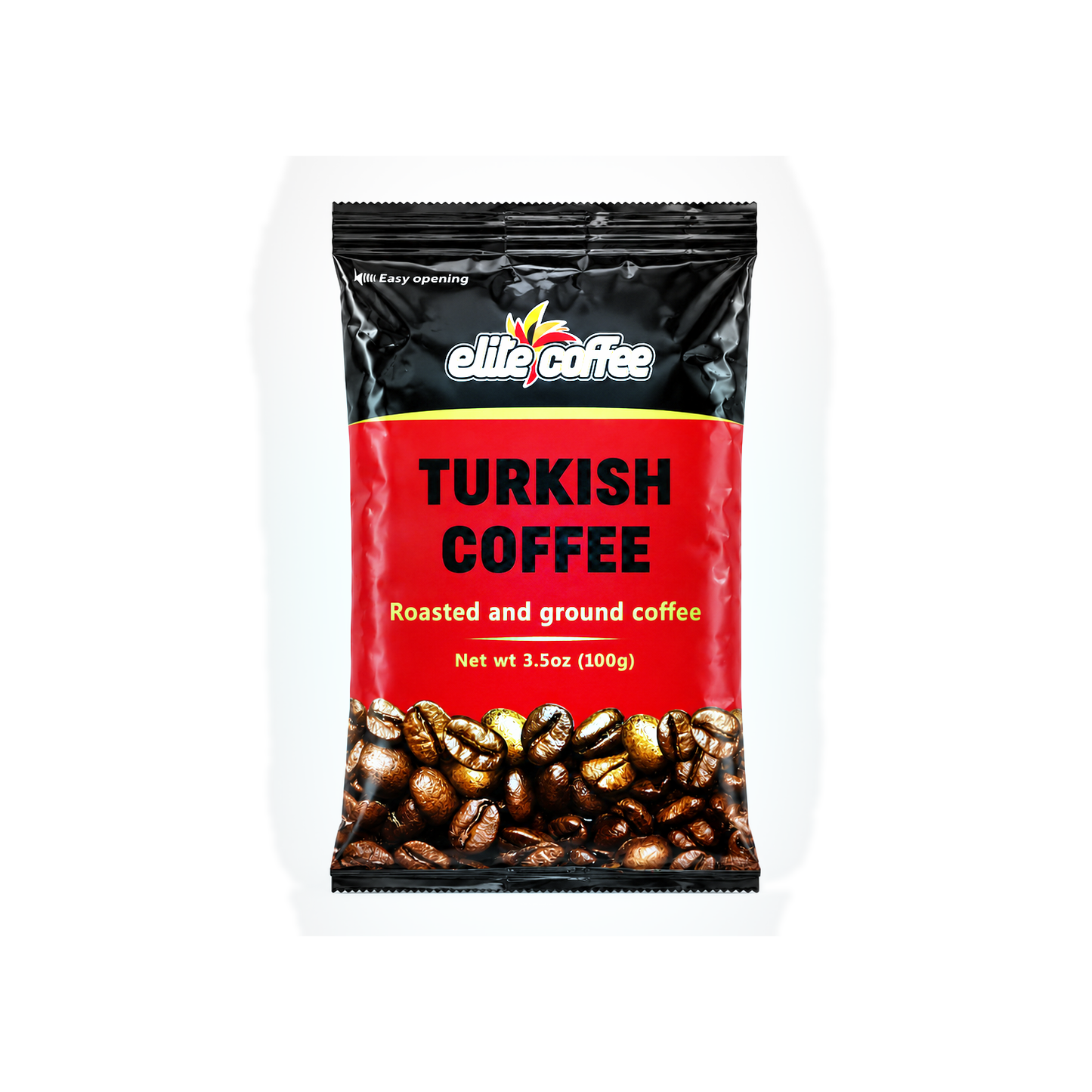 Elite Turkish Coffee, Roasted and Ground, 3.5 oz (100g)