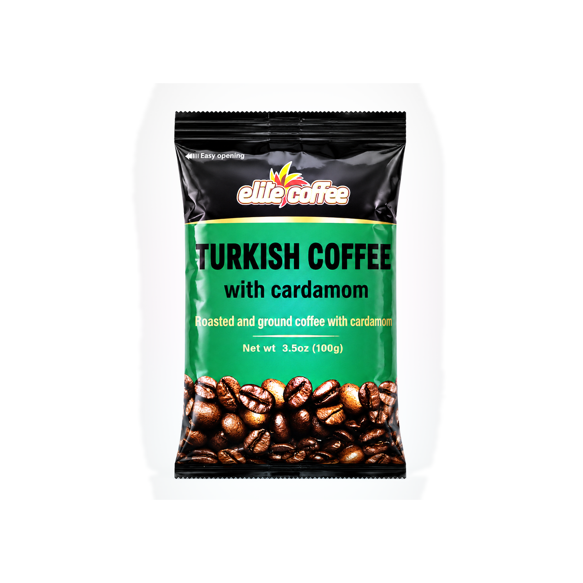 Elite Turkish Coffee with Cardamom, 3.5 oz (100g)