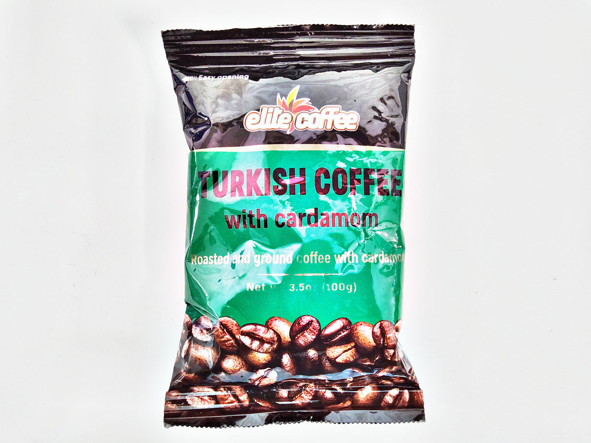 Elite Turkish Coffee with Cardamom, 3.5 oz (100g)