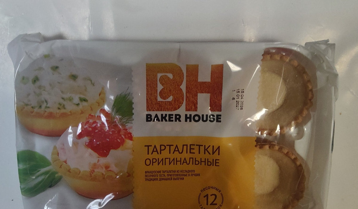Baker House Original Tartlets, 12 Shells, 6.34 oz (180g)