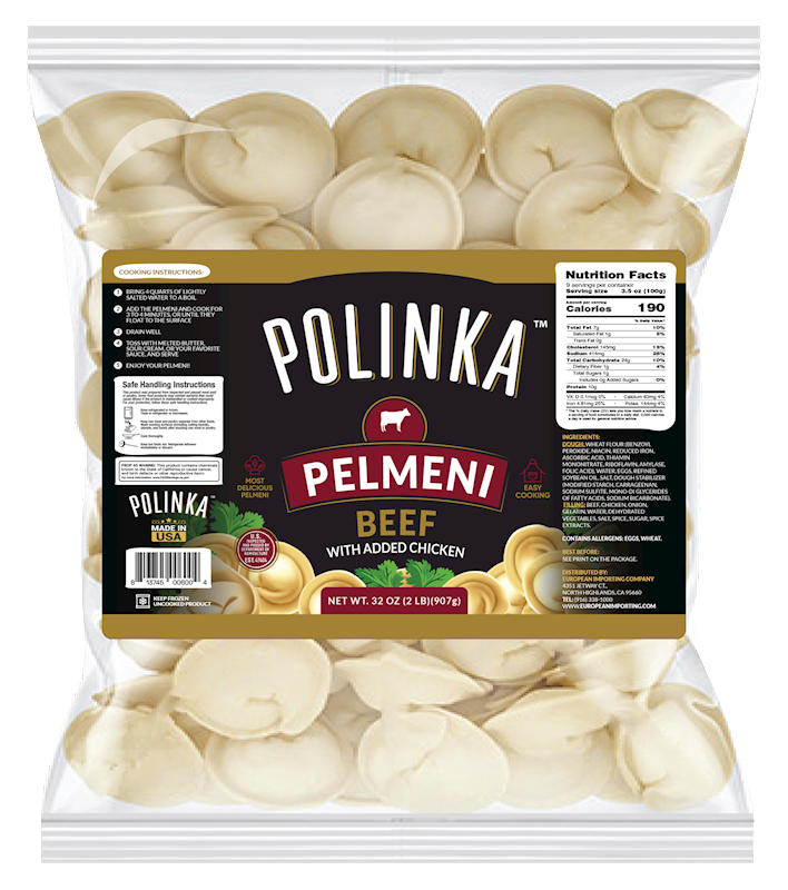Polinka Pelmeni with Beef, 2 lb (907g)