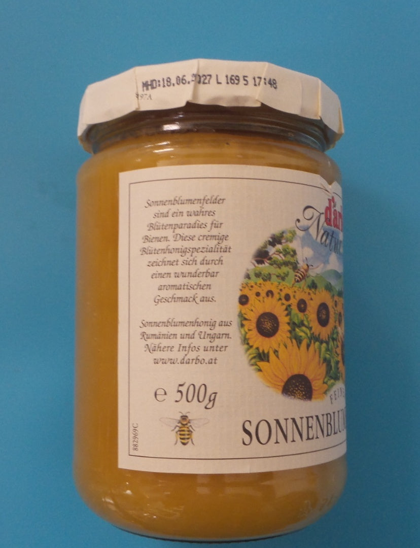 d'arbo Sonnenblumenhonig Sunflower Honey, 17.6 oz (500g)